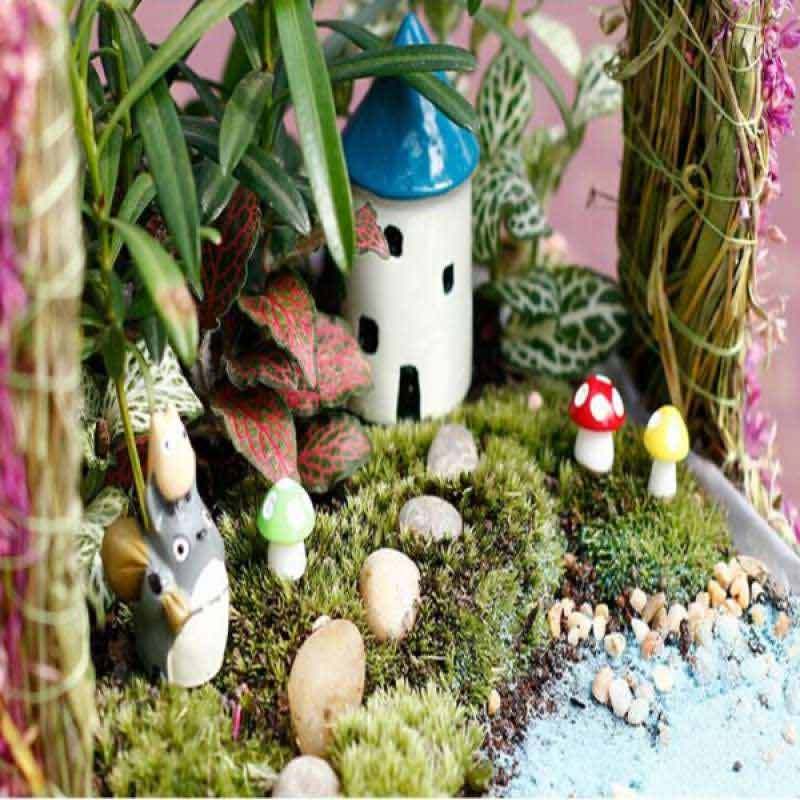 50x Miniature Dollhouse Fairy Garden Bonsai Landscape Figurine DIY Craft 