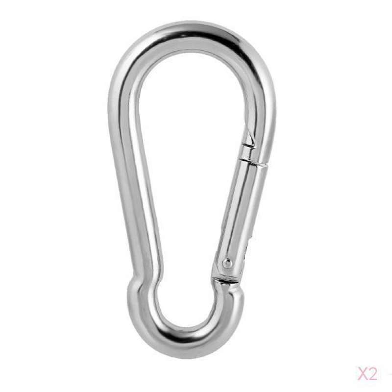 Stainless Steel Climbing Carabiner Key Chain Clip Hook Buckle Keychain Outd HF 