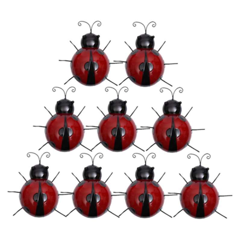 Jual 9pcs Ladybird Model Wall Art Wall Hanging Ladybug Kindergarten Decor Red Online November 2020 Blibli Com