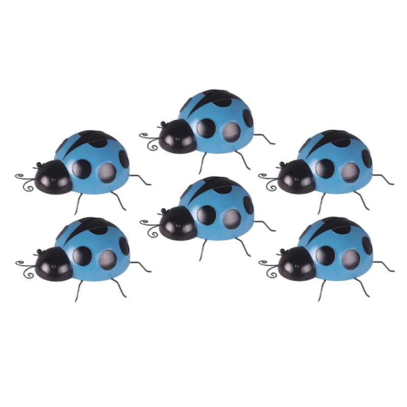 Jual 6x Cute Metal Ladybird Wall Art Hand Painted Wall Hanging Ladybug Ornaments Online November 2020 Blibli Com
