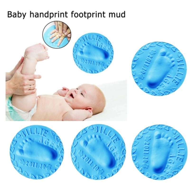 clay hand and footprint