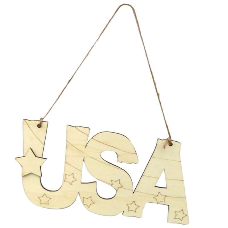 Jual Wood Wall Art Decor Plaque Rope Patriotic Hanging Sign With Letters Usa Online Desember 2020 Blibli