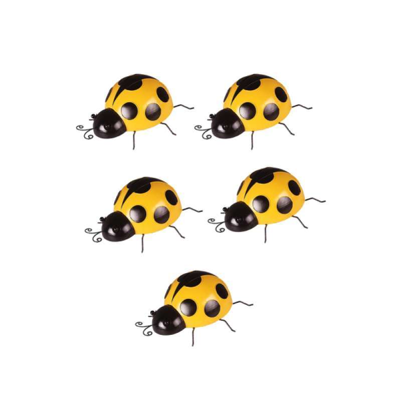 Set of 10 Ladybug Insect Ornaments Home Garden Decor Wall Hanging Art Craft 10cm 