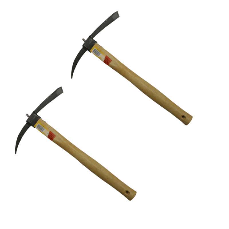 2xGarden Weeding Tool Hoe Digger for Camping Gardening Digging All Steel 15" 