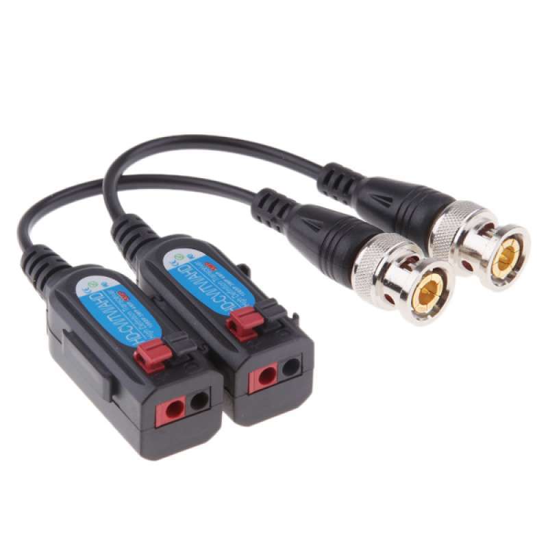2Piece Metal Video Balun Transmitter Video Balun Connectors Black 2Piece Metal Video Balun Transmitter Video Balun Connectors Black