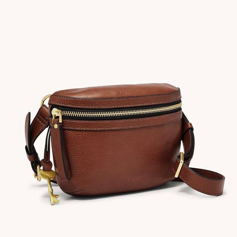 Jual Fossil Brenna Belt Bag Brown Leather SLG1317200 di Seller