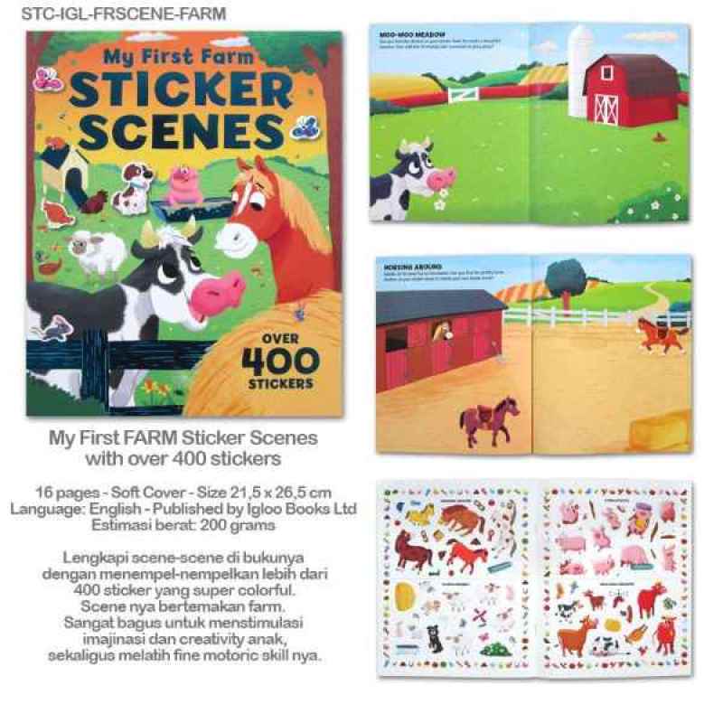 Jual My First Farm Sticker Scenes Book With Over 400 Stickers Online November 2020 Blibli Com