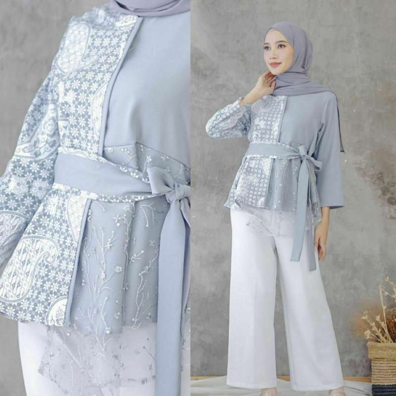 Jual Snoebel Bdp Atasan Blouse Batik Kombinasi Brokat Tile Modern Murah Mei 2021 Blibli