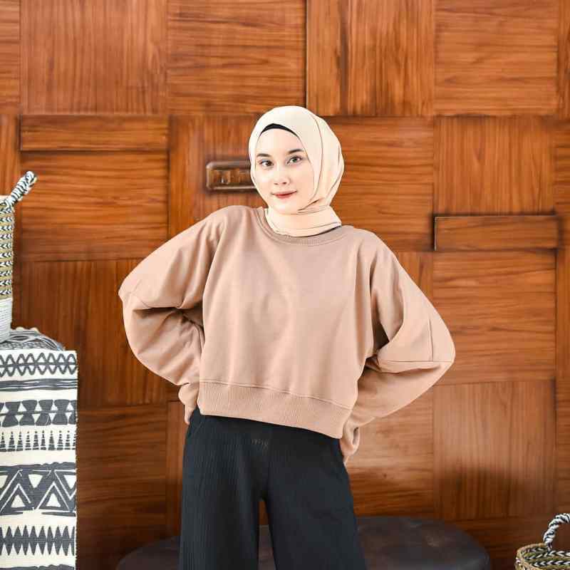 Jual OVERSIZE CROPE SWEATER Sweater Wanita Outwear Big Size Baju