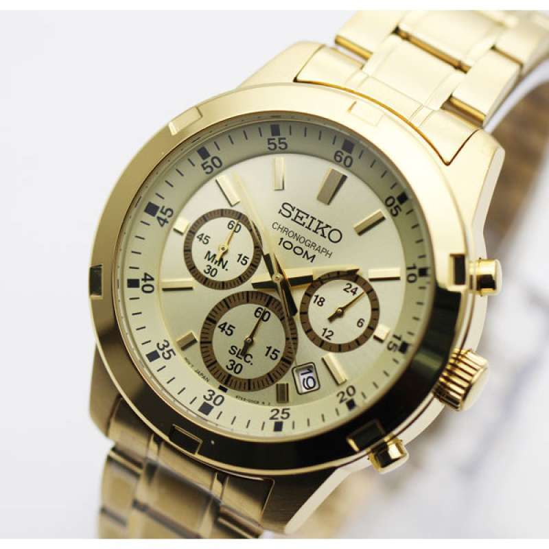 Promo Seiko SKS610P1 Chronograph Gold Dial Stainless Steel - Gold di Seller  Raja Jam Asli - Kota Jakarta Pusat, DKI Jakarta | Blibli