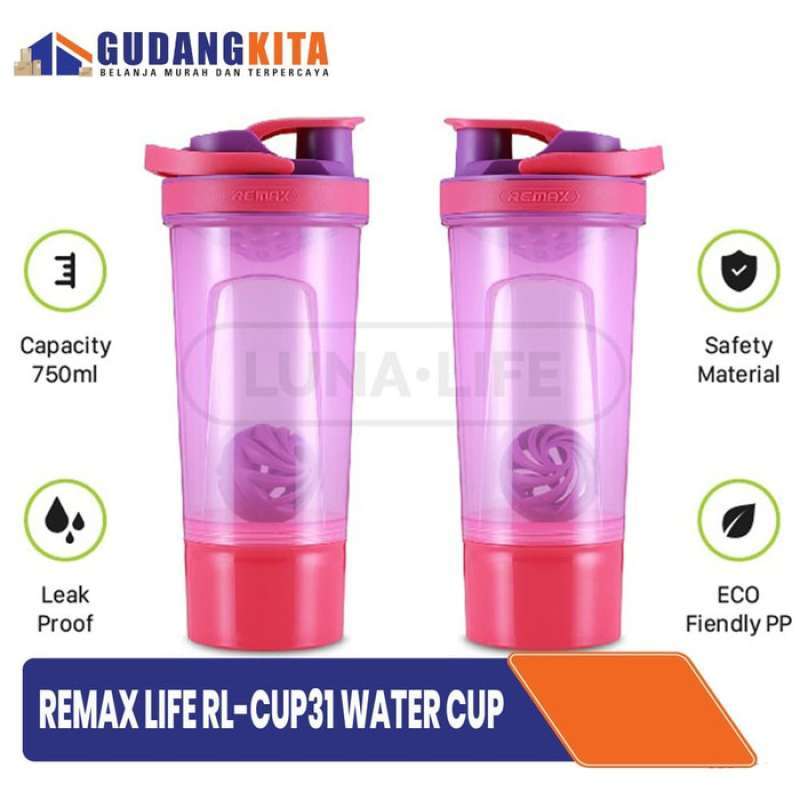 Jual Remax Life Rl Cup31 Water Cup Pink Green Red 750ml Online November 2020 Blibli