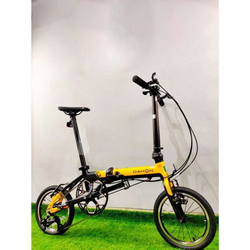 Jual Dahon K3 Sepeda Lipat 14 inchi 3 Speed Kuning Hitam di