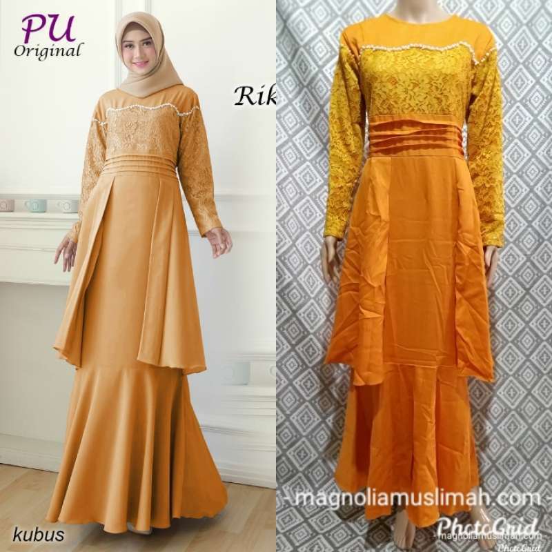 Jual Gamis Muslim Pesta Model Duyung Dmx 3829 Rikana Terbaru Juni 2021 Blibli