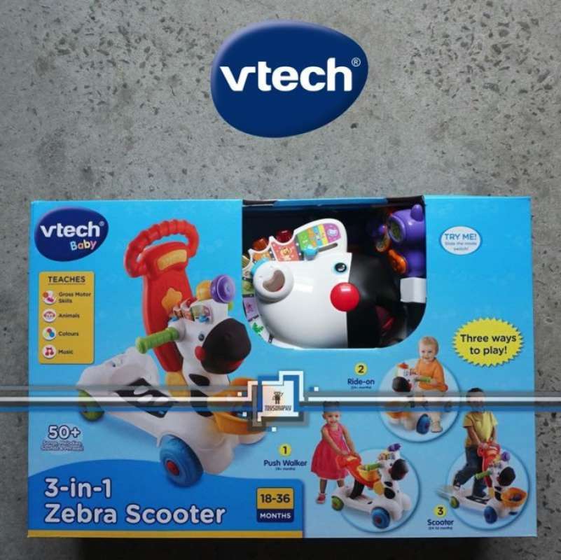 Vtech 3 in 1 zebra scooter pink shop