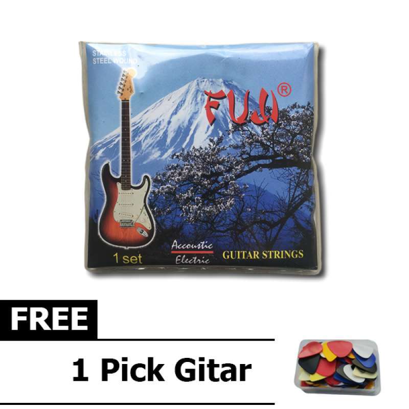 Jual Fuji Senar Gitar Akustik Gitar Listrik 1set Online Februari 2021 Blibli