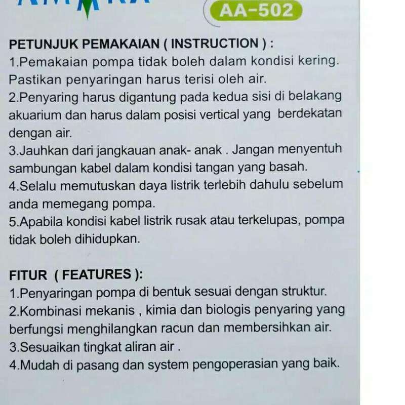Jual Hanging Filter Gantung Hang On Aquarium Aquascape Amara Aa 502 Online November 2020 Blibli