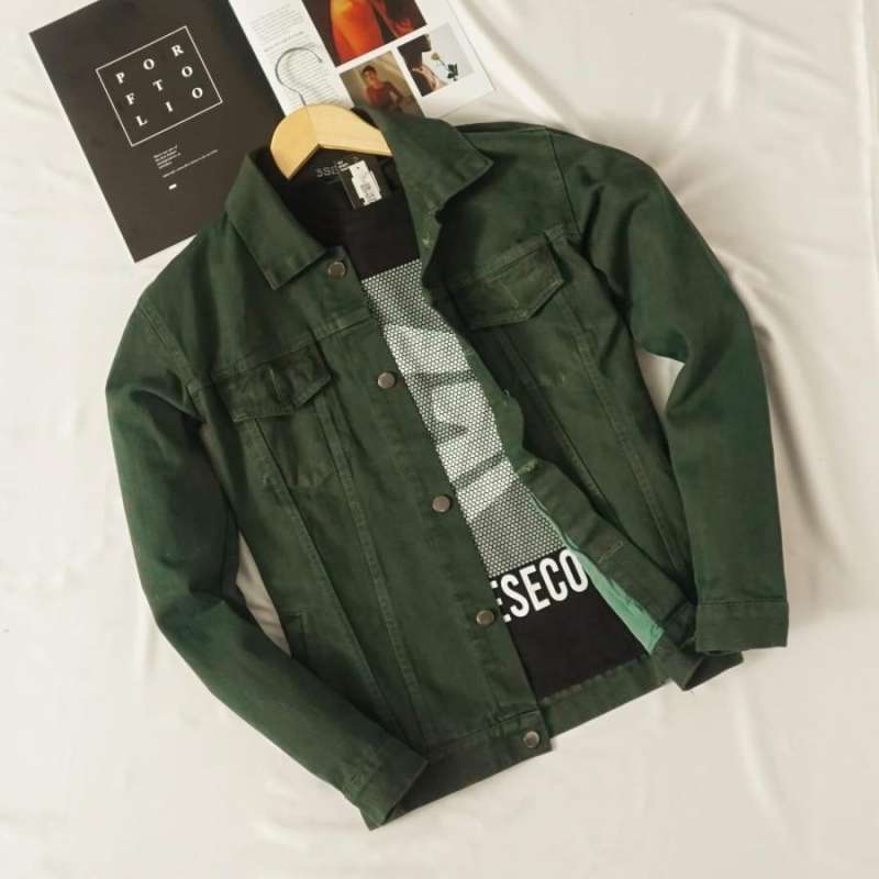 Jaket top denim army