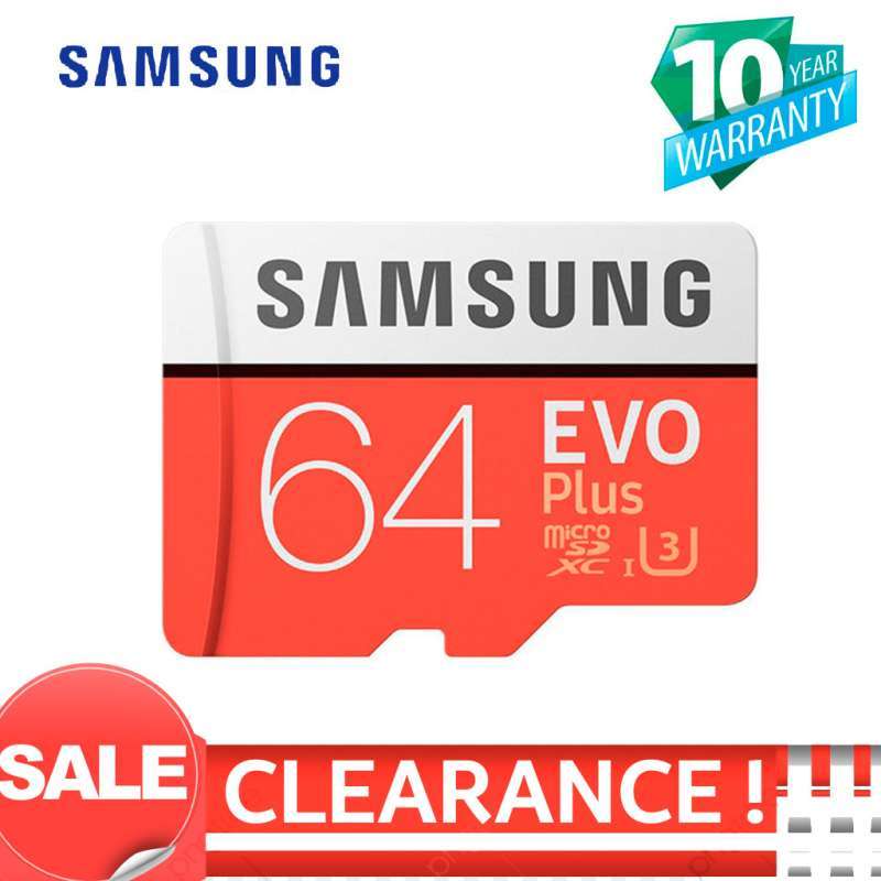 clearance sale samsung evo plus 2017 micro sdxc uhs i memory card 64 gb class 10 included sd adapter