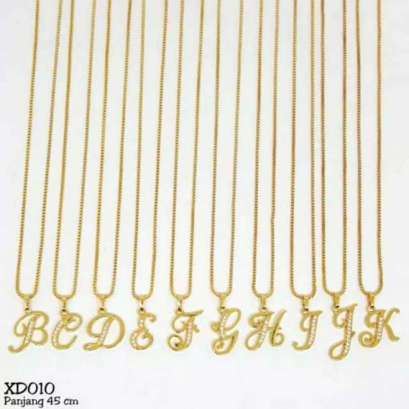 Jual Kalung Huruf Inisial Nama - Set Perhiasan Xuping Lapis ...