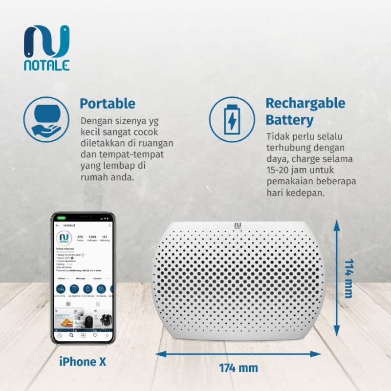 Jual Notale Ntl Md1 Mini Dehumidifier Dry Humidifier Online Februari 2021 Blibli