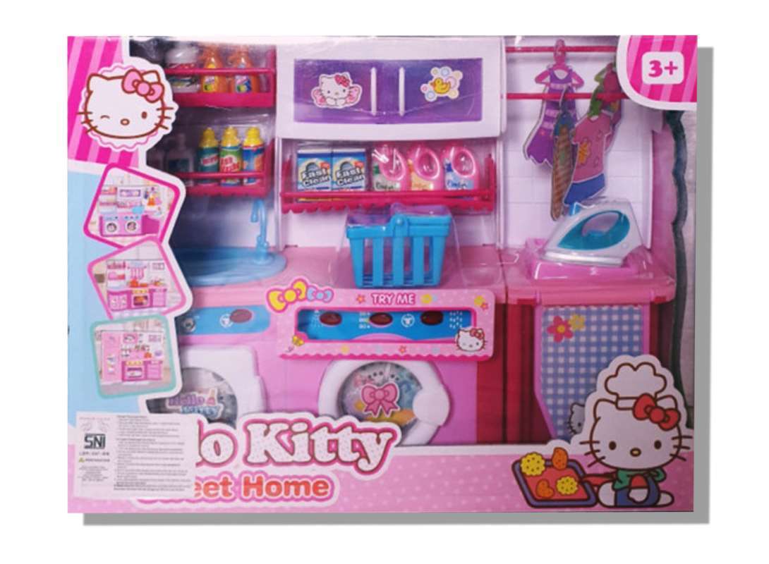 Jual Hello Kitty Sweet Home Playset Cleaning Machine Iron Set Mainan Rumah Online November 2020 Blibli