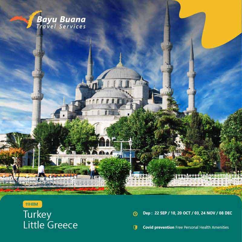 Jual Paket Tour Turkey Plus Little Greece Alacati Bayu Buana Travel Services Mt8tk Cost Saver Wisata Internasional 11 Hari Online Oktober 2020 Blibli Com