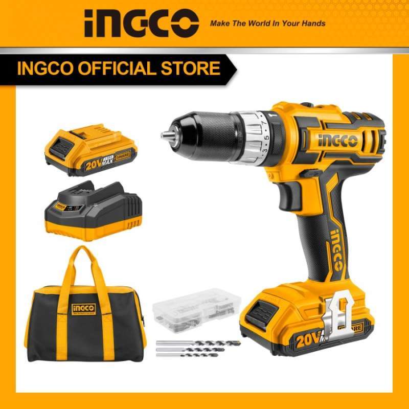 Promo P20S Bor Tembok Baterai 20V 10mm Cordless Impact Drill INGCO