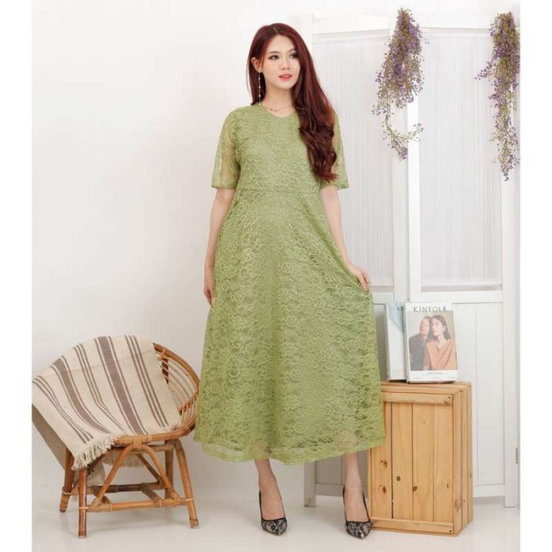 Long cheap dress brukat