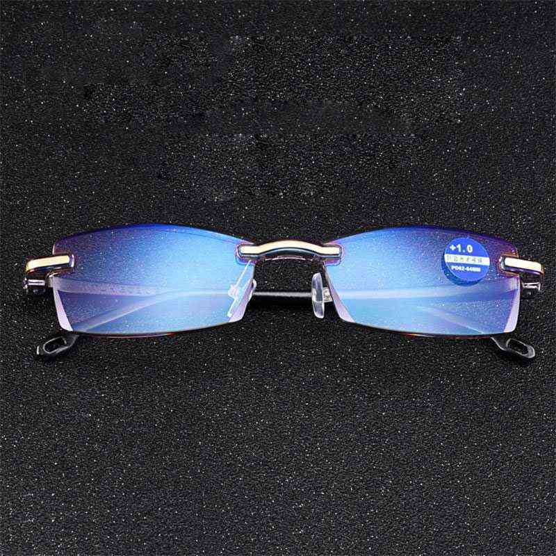 Jual Belmon Kacamata Baca Frameless Blue Film Reading Glasses Plus 1 641 Online Desember 2020 Blibli