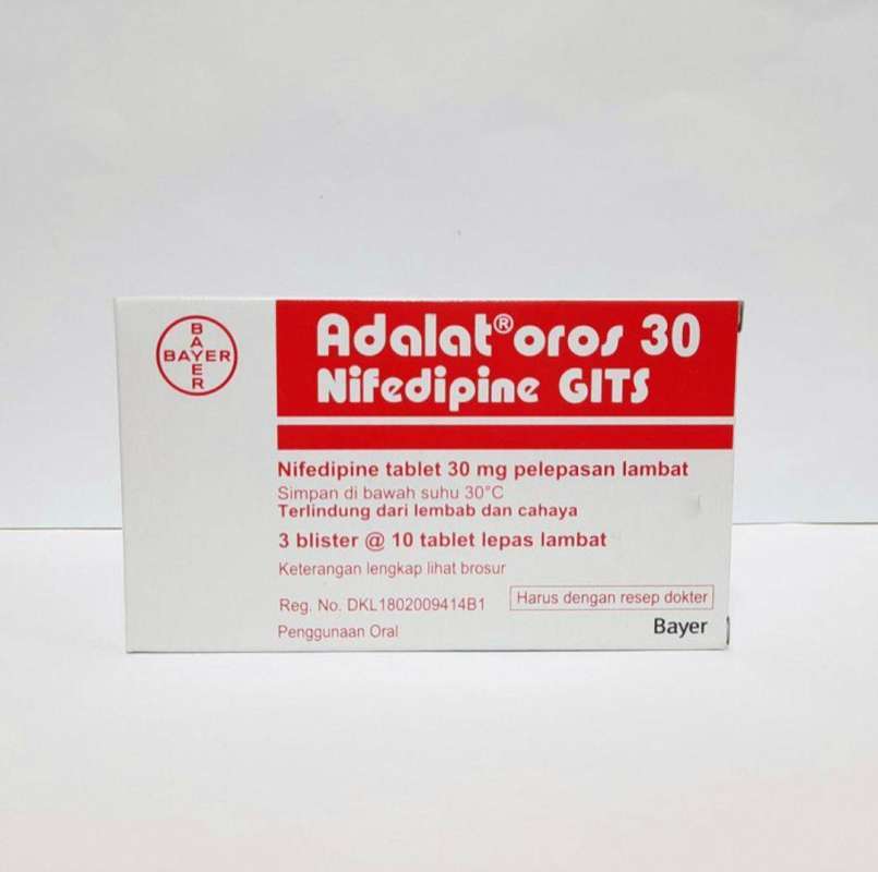 adalat oros 30mg 1 box isi 3 strip 10 tablet
