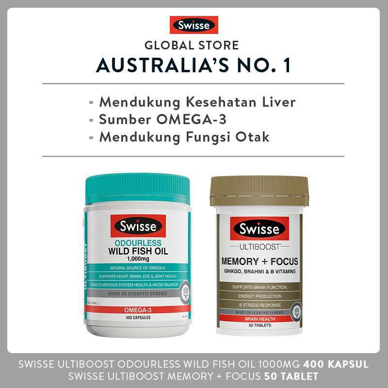 Jual Swisse Fish Oil 1000mg 400 Kapsul Memory Focus 50 Tablet Online November 2020 Blibli Com