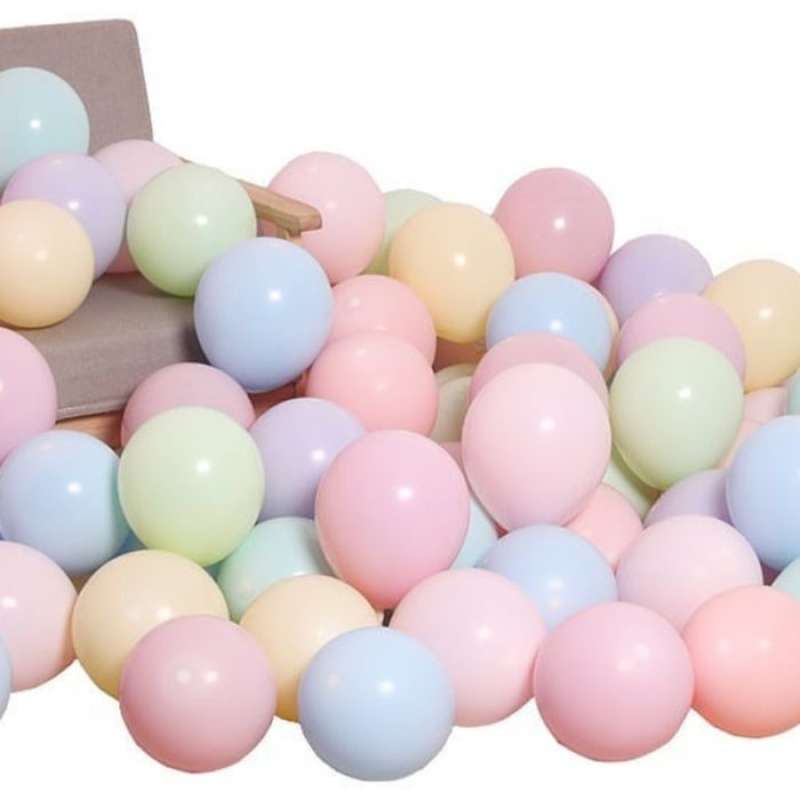 Jual Balon Latex Macaron Balon Warna Pastel 12 Inch Per Pack Isi 100 Pcs Online Januari 2021 Blibli