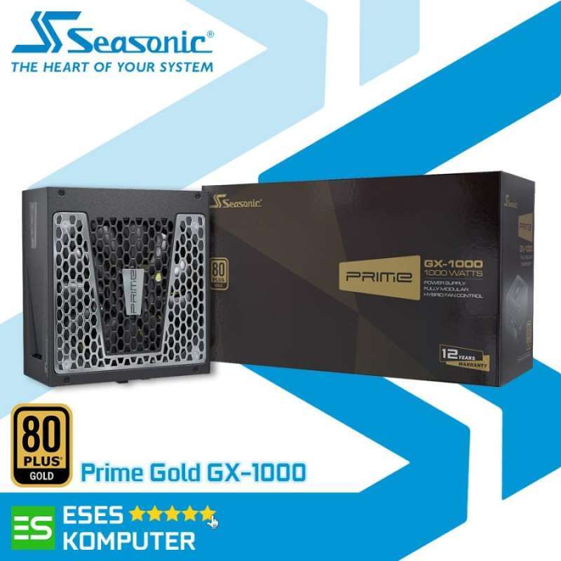 Jual PSU Seasonic Prime Gold GX-1000 1000W, 80 Plus Gold