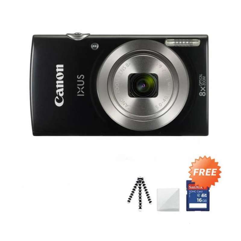 clever tech canon ixus 185 kamera pocket free screenguard terpasang sdhc 16gb gorillapod mini folding