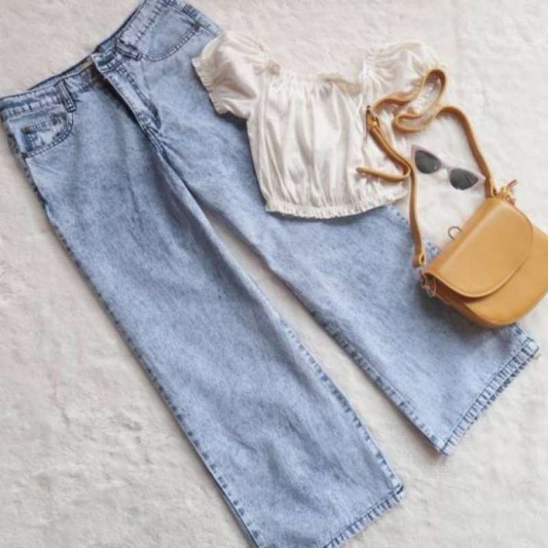 Jual Kulot Jeans Snow Syakira Online Januari 2021 Blibli