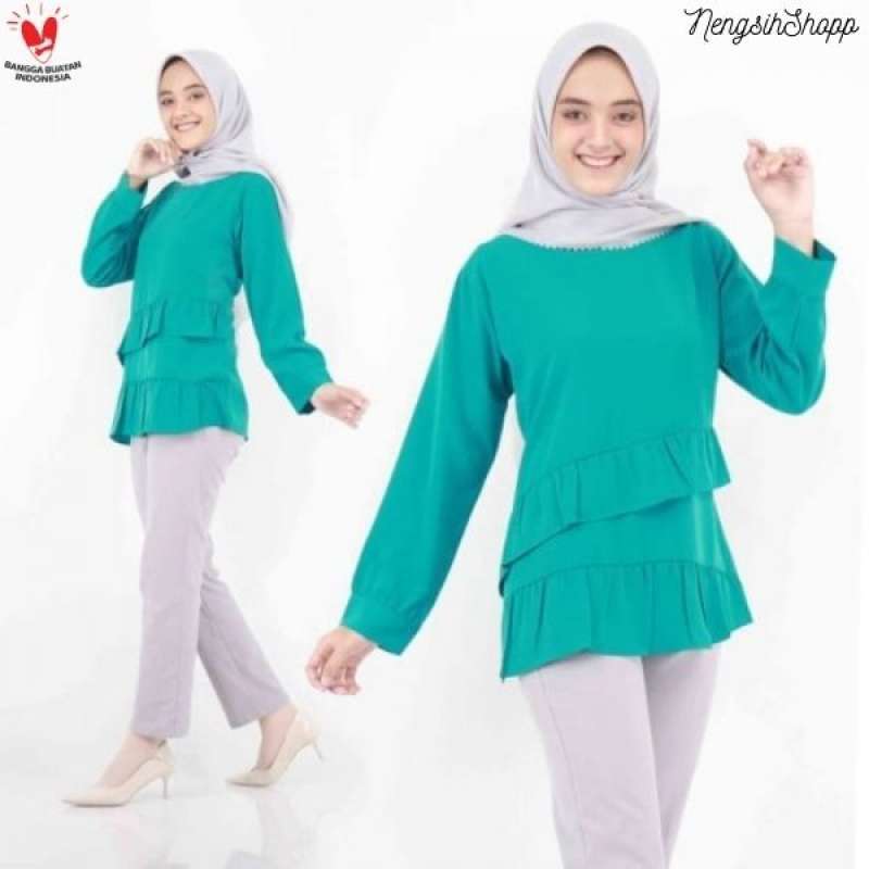 Jual Baju Atasan Wanita Blouse Fashion Muslim Wanita Kekinian Terbaru Blus Cewek Hilda Blouse Murah Mei 2021 Blibli