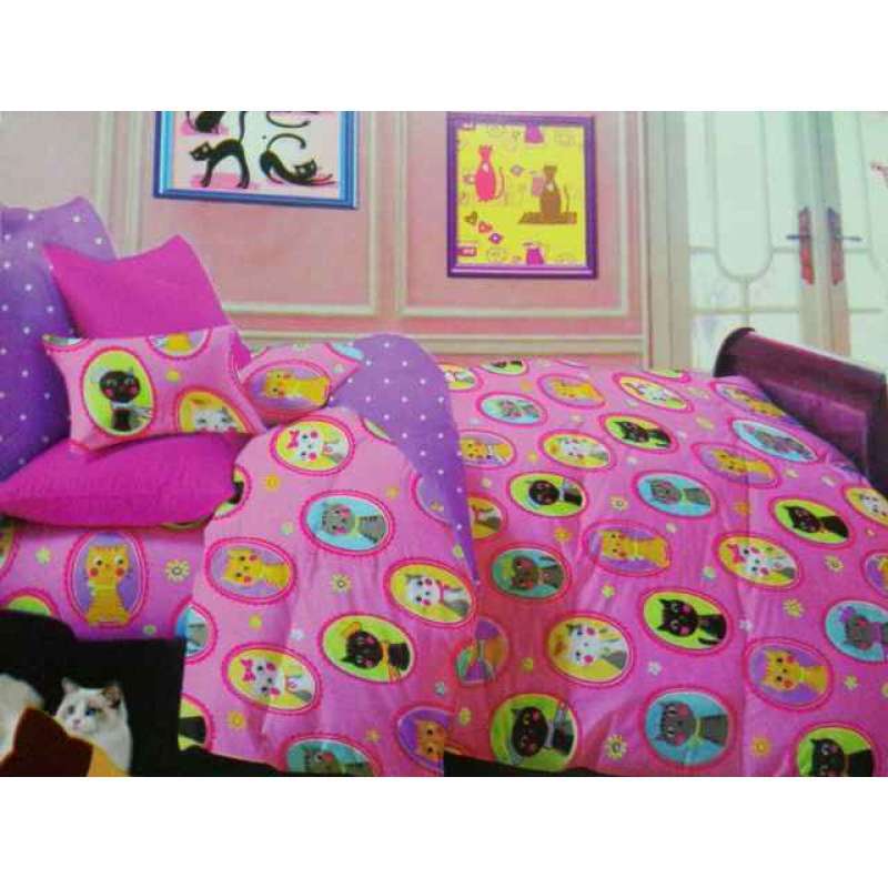 Jual Kids Fashion Bedcover Set Jaxine Bahan Katun Motif Kit Kat Online April 2021 Blibli