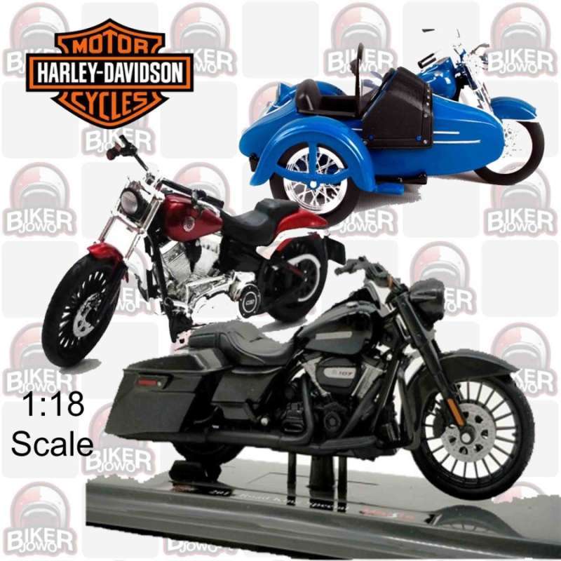 Jual Diecast Harley Davidson Skala 1:18 Diorama Koleksi Miniatur