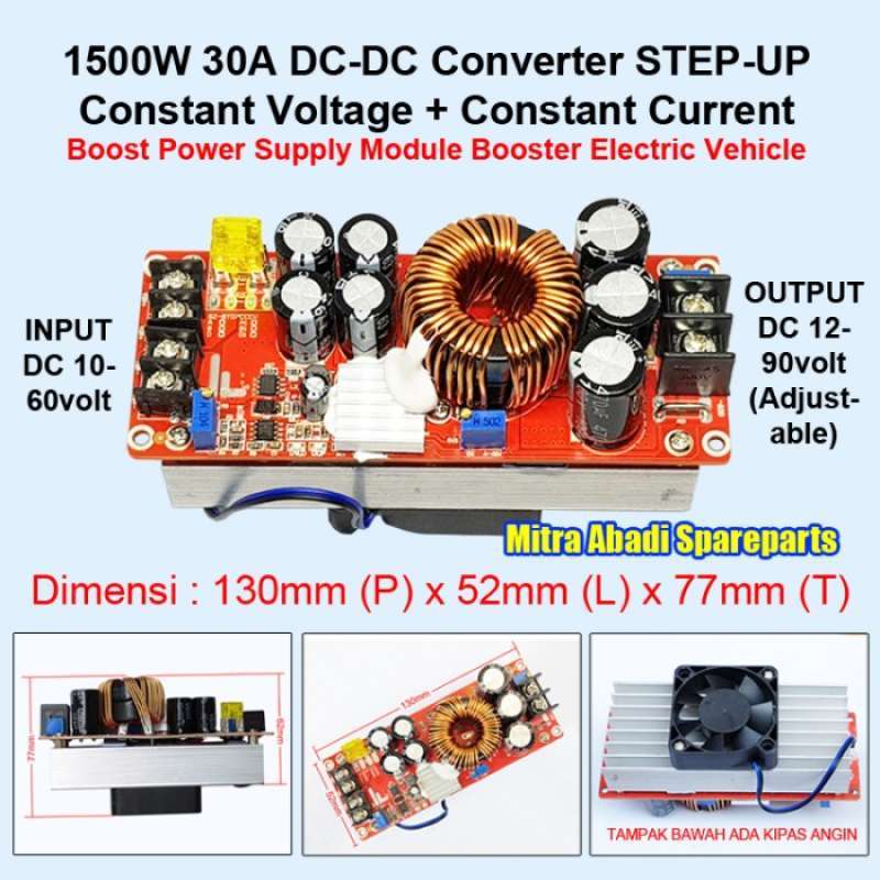 Jual DC-DC Boost Converter Step Up 1200W 20A CC CV