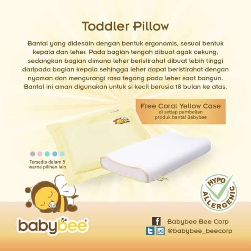 Baby bee newborn pillow 2025