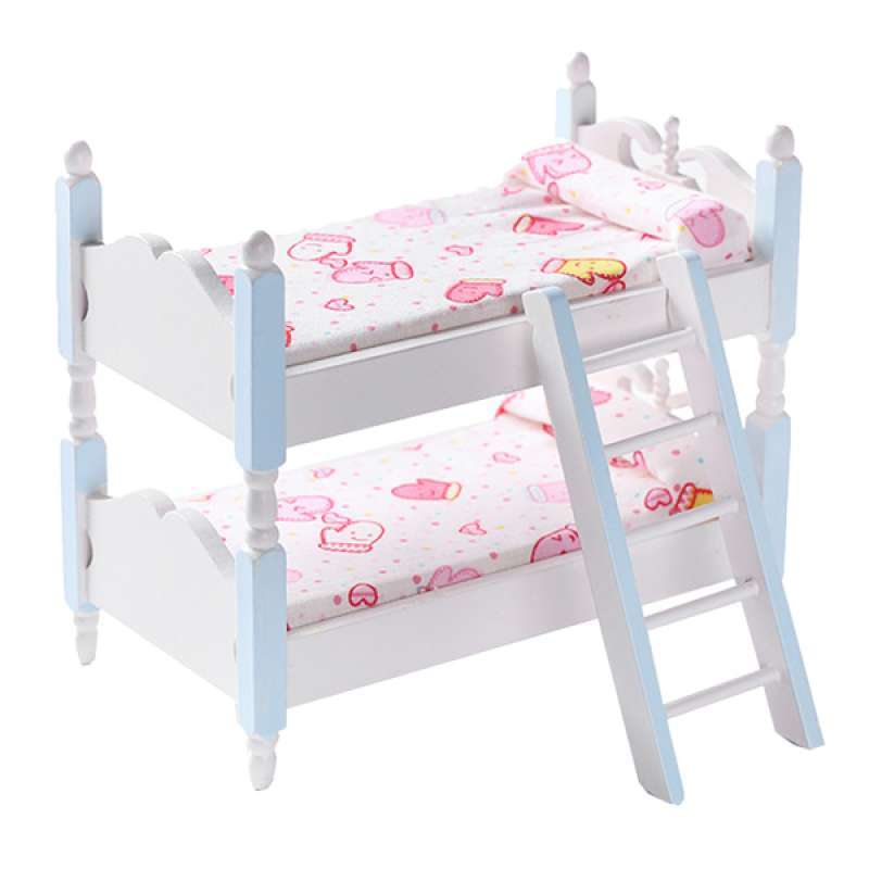 Jual 1 12 Dollhouse Miniature Kids Furniture Bunk Bed Model Diy Decor Accessories Terbaru Juli 2021 Blibli