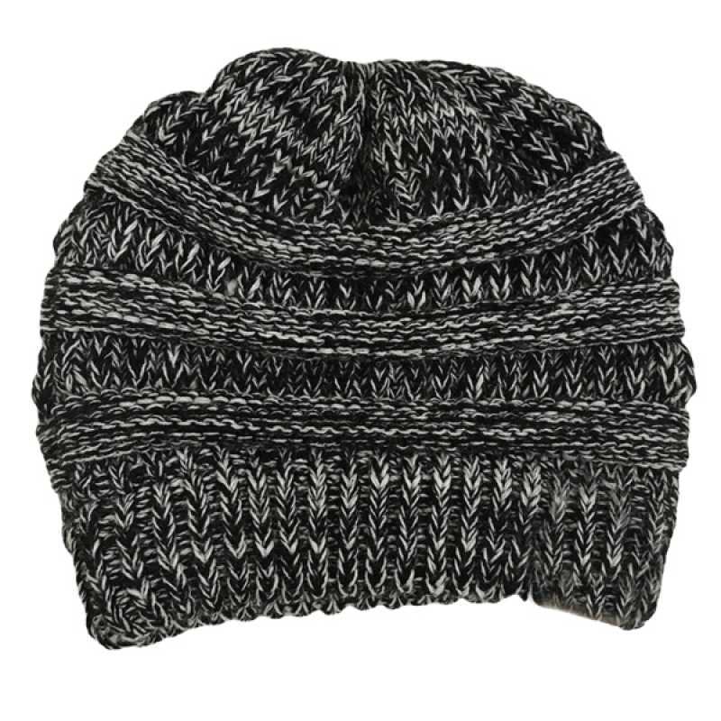 Promo Womens Ponytail Beanie Hats Soft 
