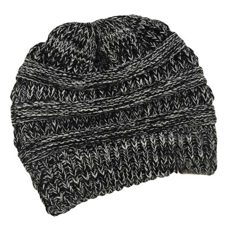 Promo Womens Ponytail Beanie Hats Soft 