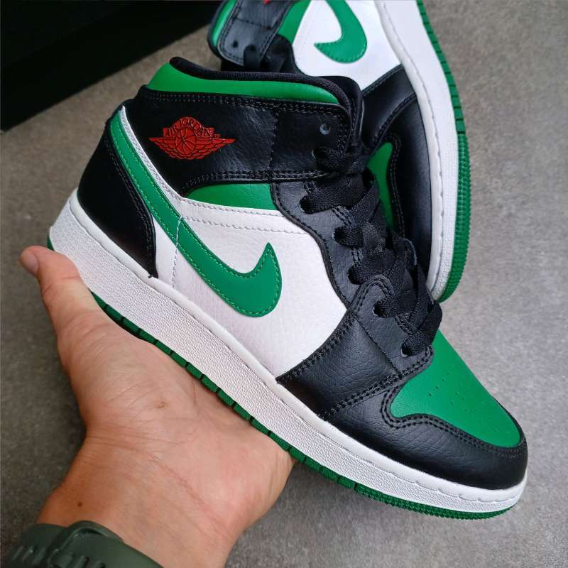 Jordan 1 mid green online toe gs