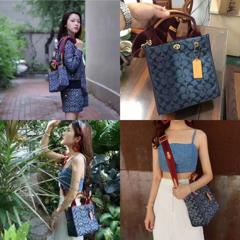 Jual LIMITED Coach Tote 22 In Signature Chambray di Seller