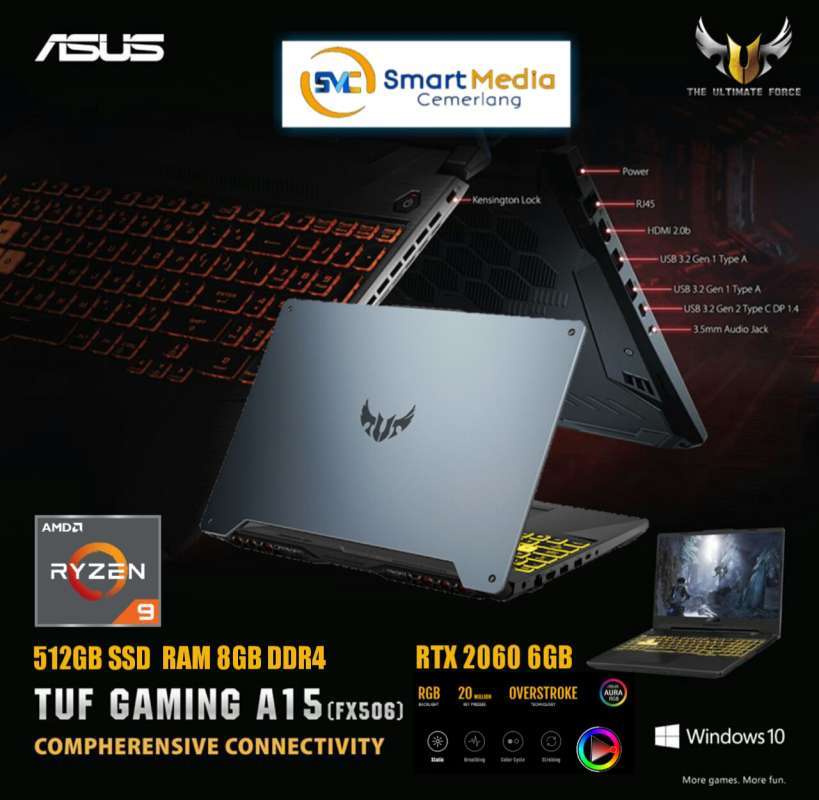 Jual Asus Tuf Gaming A15 Fx506iv R9r6b6t Ryzen 9 4900h 8gb 512gb Rtx 2060 Online Desember 2020 Blibli