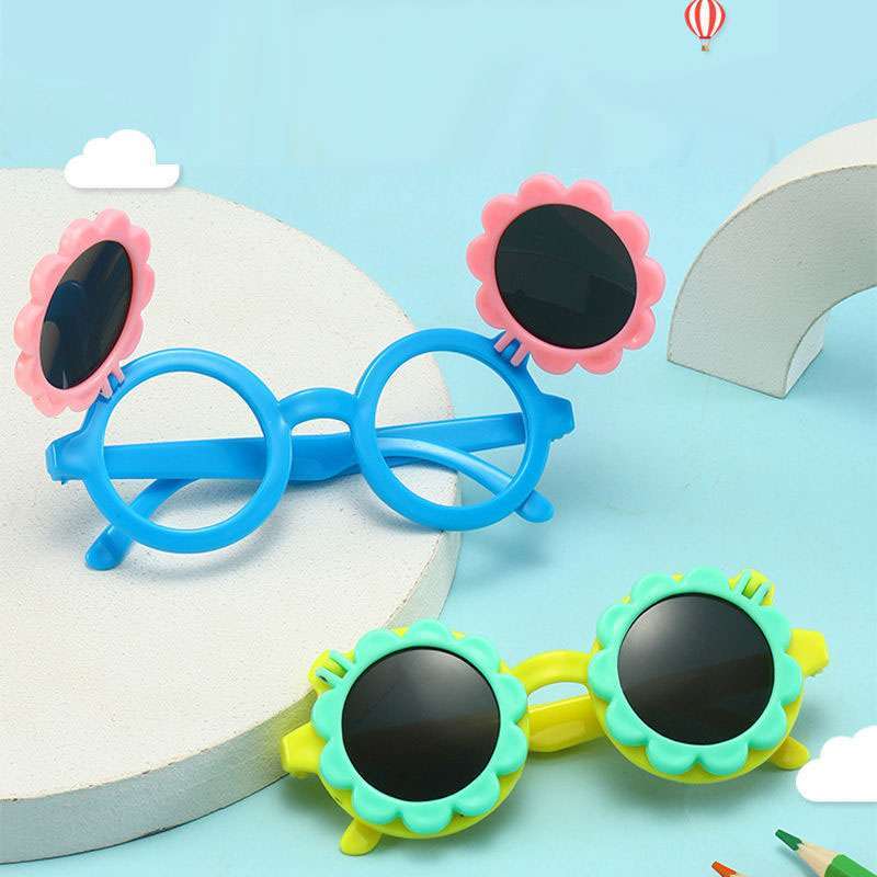 ONE-C675 Kacamata Anak Motif Bunga Buka Tutup Korean Style Kaca Mata  Fashion Lucu Anak Cute Sunglasses Flower Kids Import