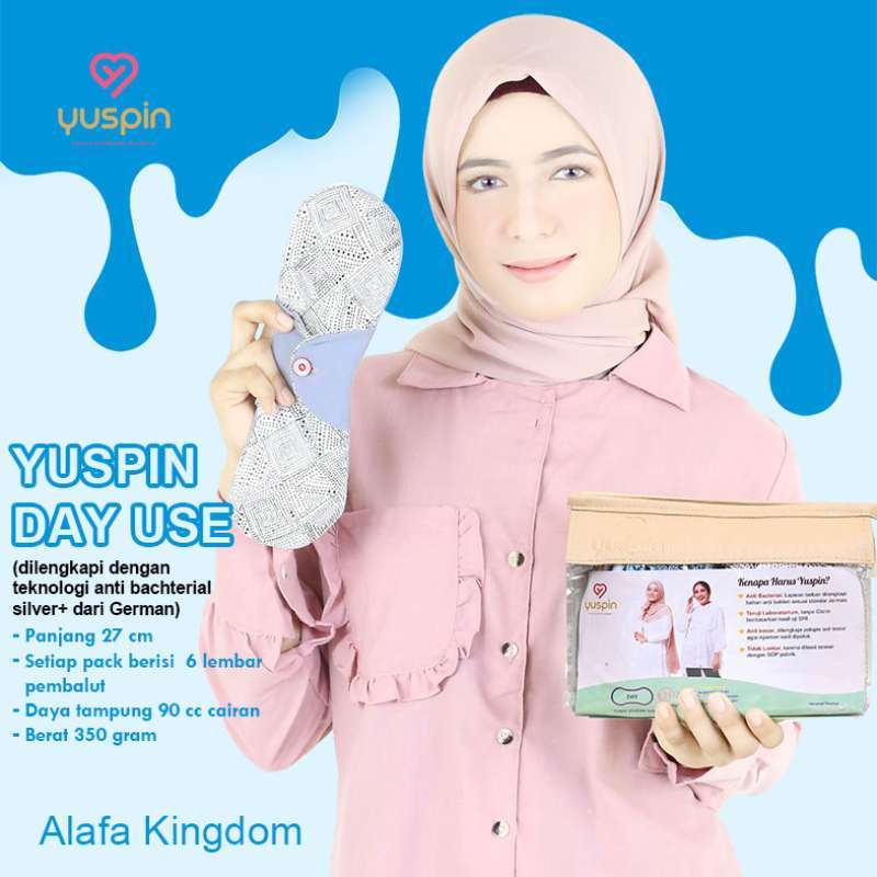Jual Yuspin Day Use Isi 6 Lembar Pembalut 27 Cm Pembalut Kain Yuspin Menspad Kain Cuci Ulang Pembalut Kain Anti Bachterial Silver Plus Murah Mei 2021 Blibli