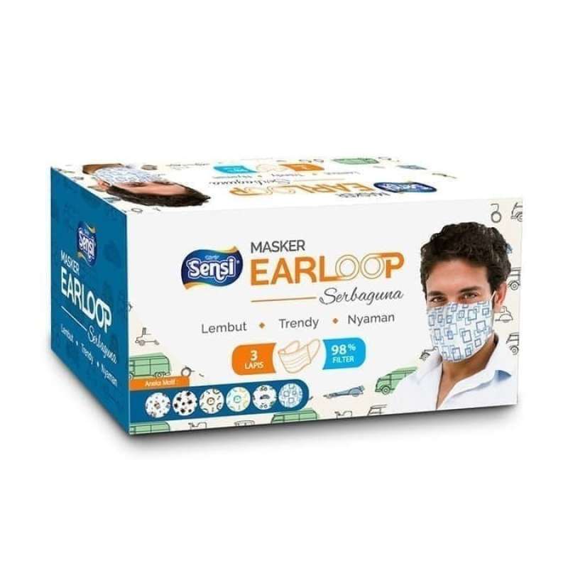 Jual Masker Sensi Earloop Motif Online November 2020 Blibli