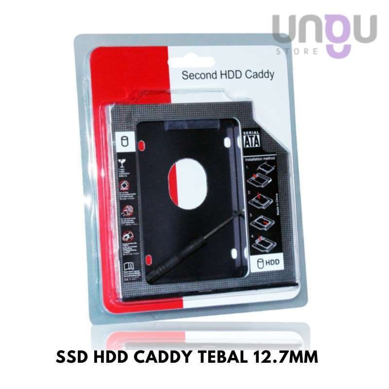 SSD HDD Caddy Tebal Sata DVD Slot Hardisk Laptop Caddy Hardisk  Alumunium - Main Image